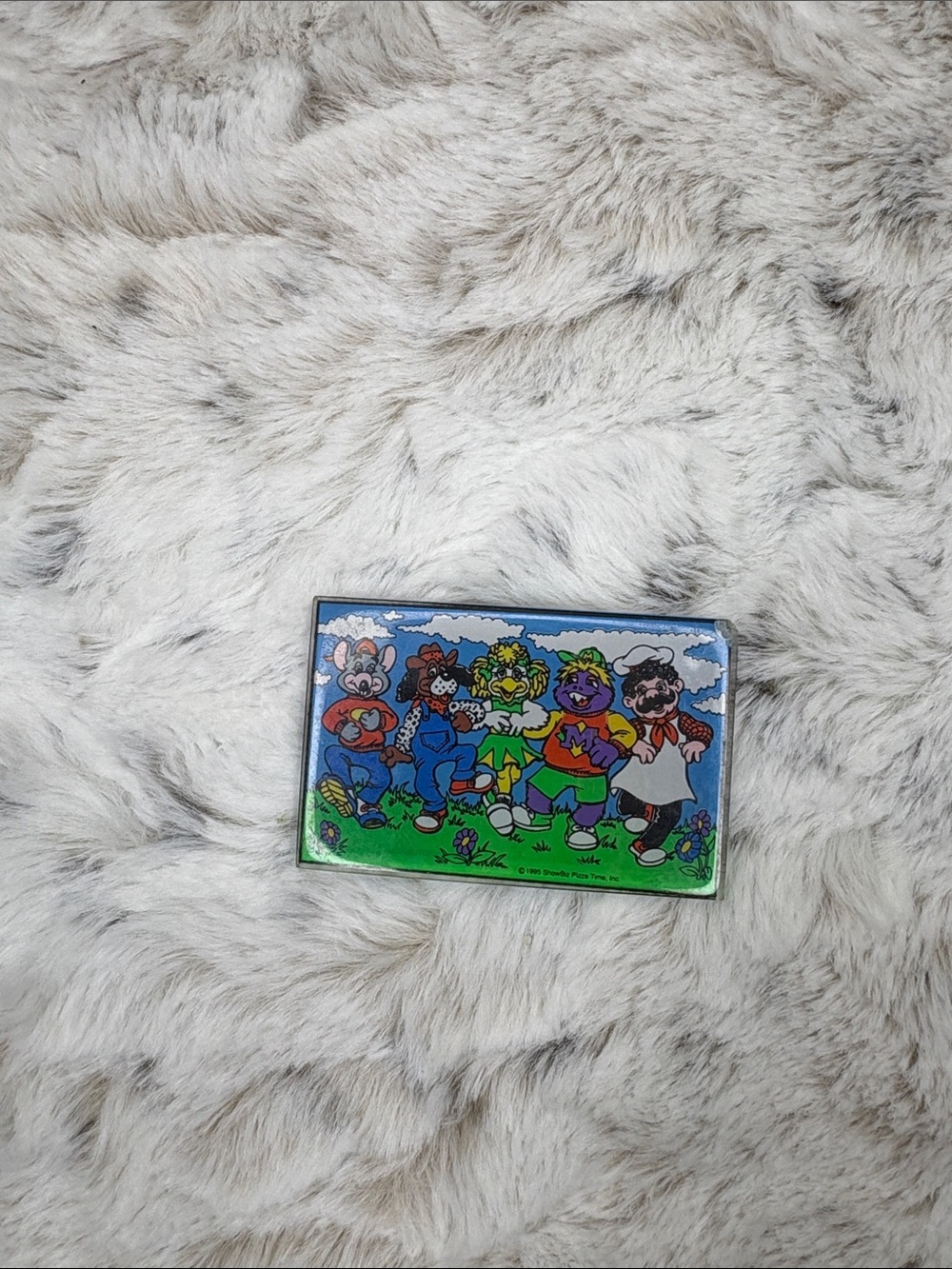 Vintage 1995 ShowBiz Pizza Time Inc. Chuck E. Cheese Character Magnet – Rare 90s